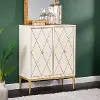HZ1219541 Marradi White & Gold Accent Cabinet