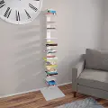 HZ1220412 Stewartby White Spine Tower Bookshelf