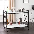HZ1221440 Maxton Black & White Bar Cart