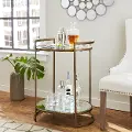 HZ2596 Gardner Small Space Gold Bar Table