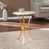 OC1098006 Fordoche Gold & Marble Round Accent Table