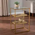 OC1098206 Penketh Gold End Table with Glass-Top
