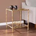OC1107006 Oversley Gold & Glass-Top Accent Table