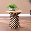 OC1118006 Bogardy Black & Brown Woven Accent Table