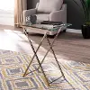 OC2681 Meridino Champagne & Glass Folding Tray Table