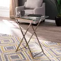 OC2681 Meridino Champagne & Glass Folding Tray Table