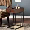 OC9027 Porten Walnut Side Table with USB