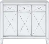 OC9151 Mirage 3-Door Mirrored Accent Cabinet
