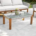 OD1089300 Brendina Outdoor Glass-Top Coffee Table