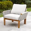 OD1089308 Brendina Outdoor Armchair with White Cushions