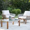 OD1089308P Brendina Outdoor Armchair with White Cushions, Set of 2