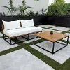 OD11721CL Taradale Outdoor Coffee Table and Modular Loveseat Set