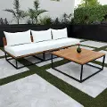 OD11721CS Taradale Outdoor Coffee Table and Modular Sofa Set