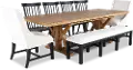 Macon Natural and Black 8 Piece Dining Set