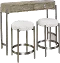 Manhattan Gray 3 Piece Bistro Dining Set