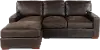 Mayfair Java Brown Leather 2 Piece Sectional
