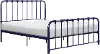 Bethany Blue Queen Metal Bed