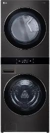 WKGX301HBA LG Single Unit Gas Front Load Wash Tower - Black Steel