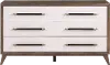 Sophia Walnut Brown and White Dresser