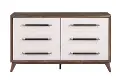 Sophia Walnut Brown and White Dresser