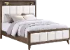 Sophia Walnut Brown and White Queen Bed