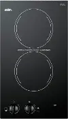 Summit 12 Wide 115V 2-Burner Electric Cooktop - Black