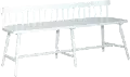 224-C4000B-W Capeside Cottage White Dining Bench