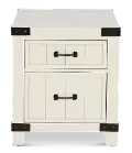 White River White Dual Drawer End Table