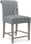 Sebra Chambray Striped Counter Height Stool