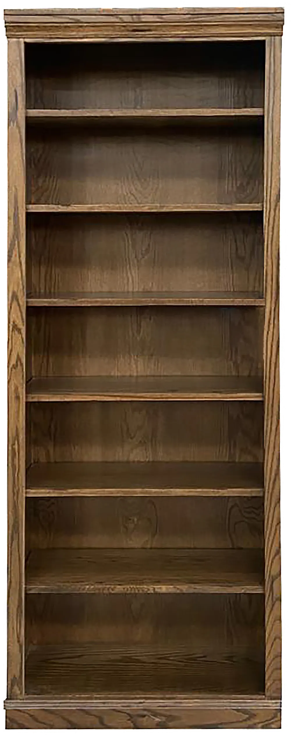 Jackson Rustic Oak 84 Inch Bookcase-1