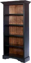 Eton 75 Inch Black Oak Bookcase