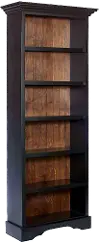 Eton 90 Inch Tall Black Oak Bookcase