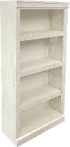 Delta 60 Inch Rustic White Bookcase