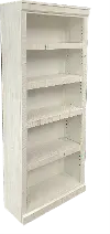 Delta 72 Inch Rustic White Bookcase