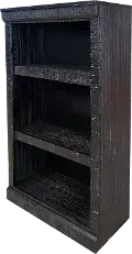 Delta 48 Inch Rustic Black Bookcase