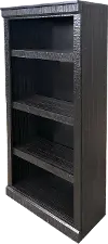 Delta 60 Inch Rustic Black Bookcase
