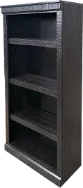 Delta 60 Inch Rustic Black Bookcase
