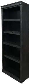 Delta 72 Inch Rustic Black Bookcase