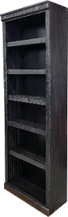 Delta 84 Inch Rustic Black Bookcase