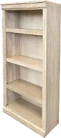 Delta 60 Inch Rustic White Glaze Bookcase