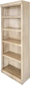 Delta 72 Inch Rustic White Glaze Bookcase