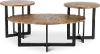 Colton Brown and Black 3 Piece Table Set