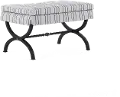 Aldean Black and White Console Bench