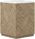 Geneva Light Brown and White Chairside Table