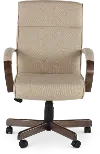 Driftwood Beige Fabric Swivel Office Chair
