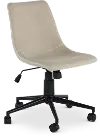 Beige Swivel Scoop Chair