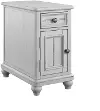 Newhaven Weathered White Chairside Table