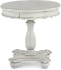 Newhaven Weathered White Round End Table