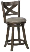 Kipper Brown and Gray Swivel Counter Height Stool