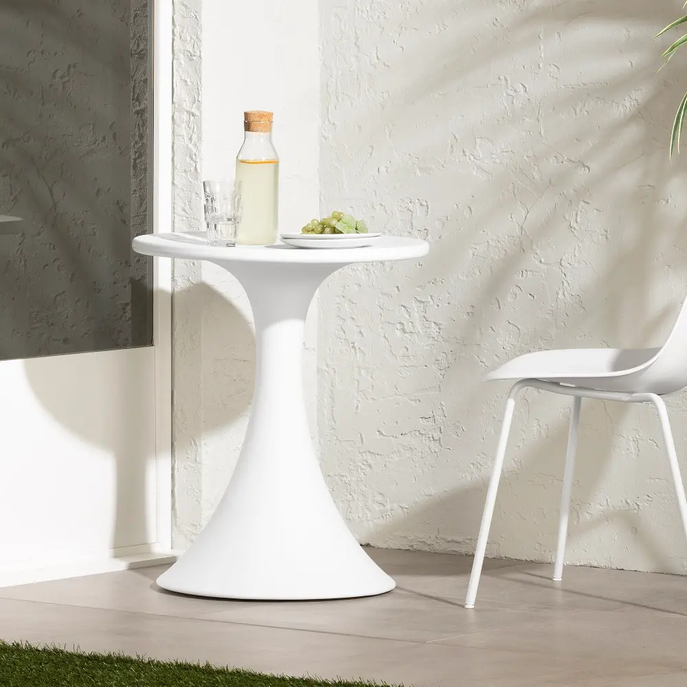 15000 Dalya White Outdoor Bistro Table - South Shore-1